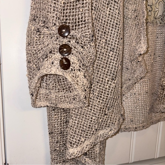 Cream Cable-Knit Cardigan Sweater - Picture 2 of 5